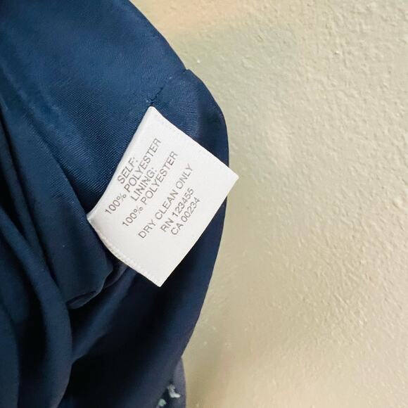 Betsey Johnson Maxi Dress 4 Blue Chiffon Flutter Sleeve Floral Open Back V-Neck - Picture 12 of 12